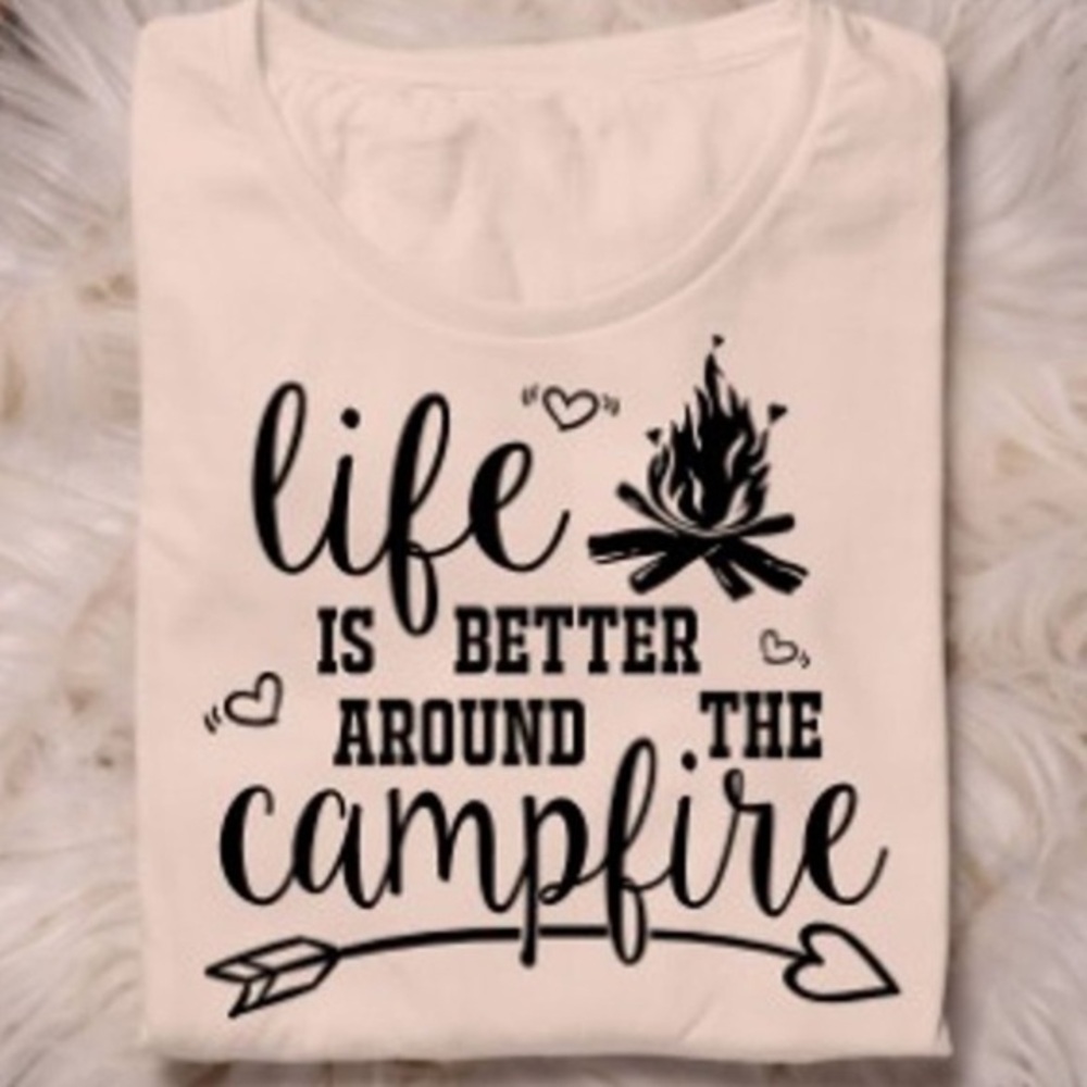 Camping tee shirt ✔️you pick size, made to order